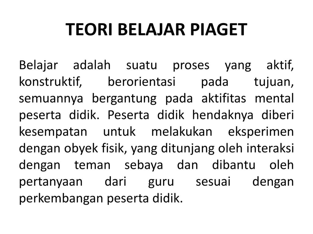 TEORI TEORI BELAJAR. ppt download